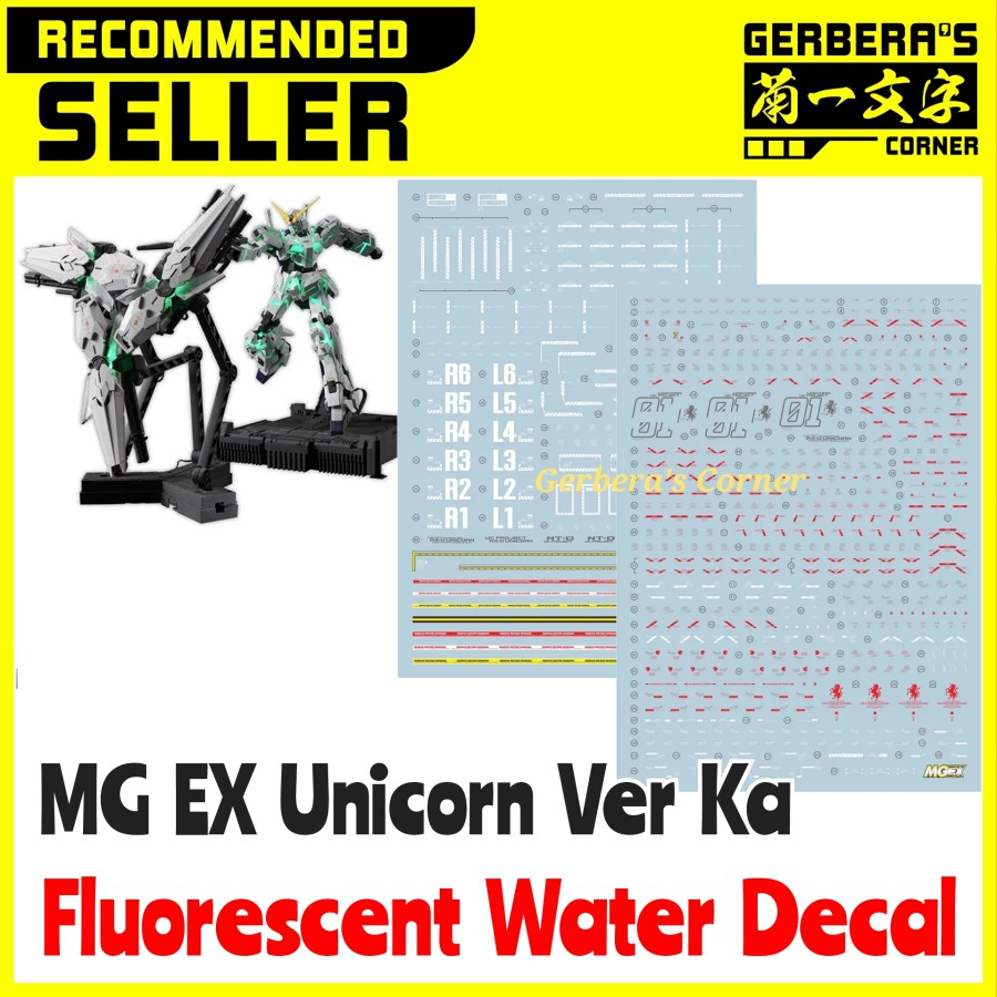 Fluorescent Water Decal MGEX Unicorn Ver Ka Evo Studio