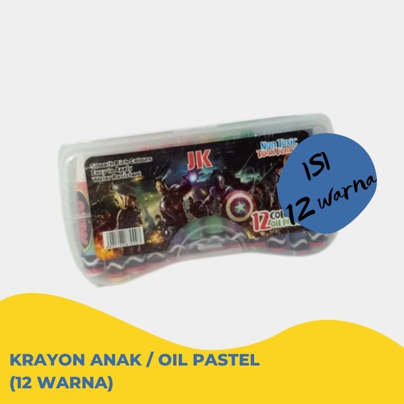 

KRAYON ANAK / CRAYON SET / OIL PASTEL (SET 12 WARNA) COD✅
