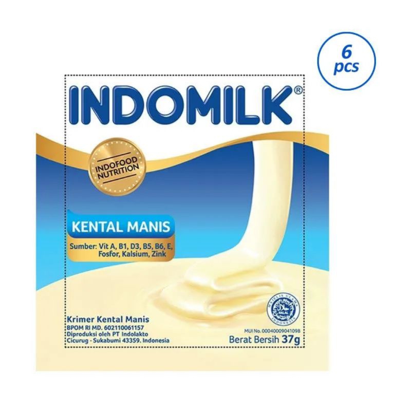 

Indomilk Plain Susu Kental Manis [37g/ 6 pcs]