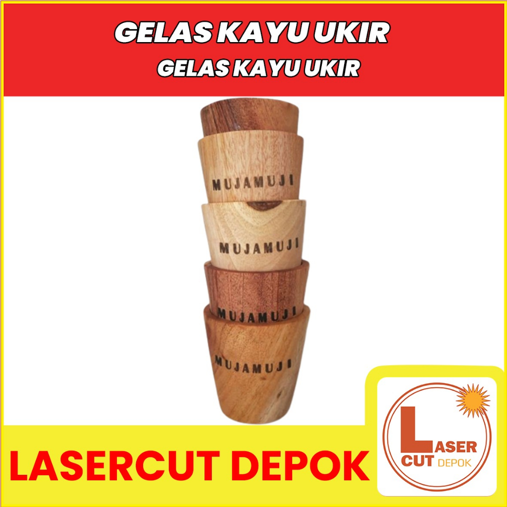 Gelas Kayu Ukir / Mug Kayu
