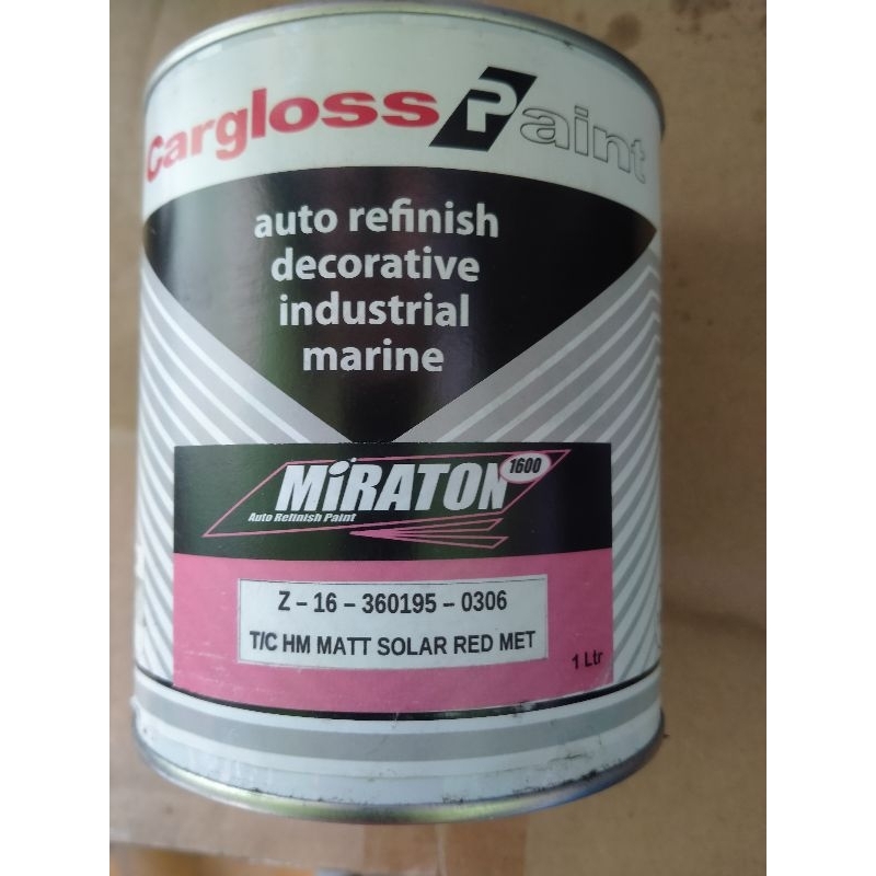 cat cargloss miraton TC HM Matt solar red met/merah Scoopy