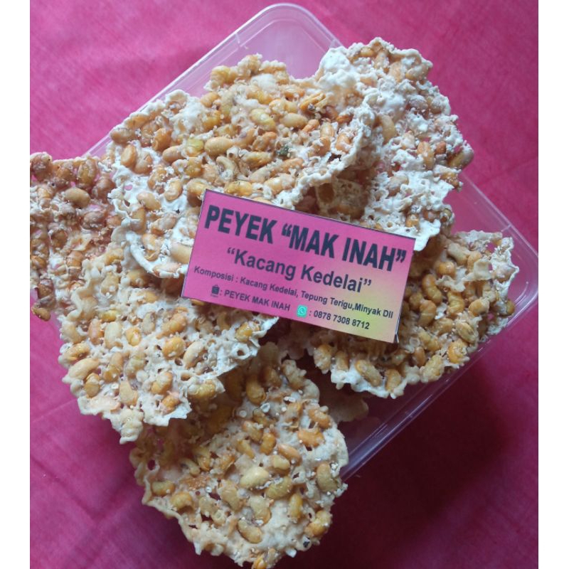 

peyek kacang kedelai kemasan toples 1500 ml