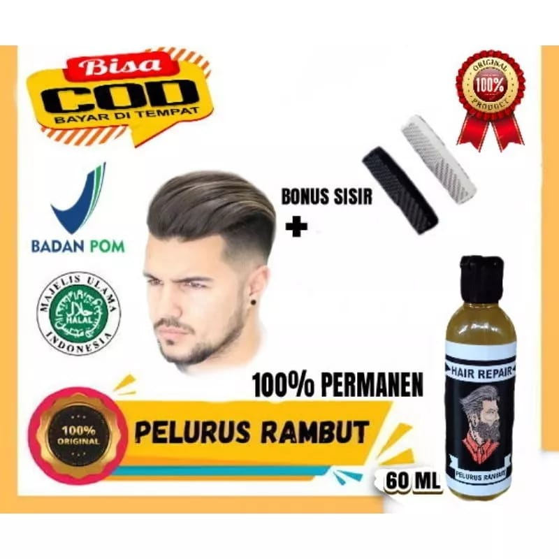 Pelurus Rambut 100% Permanen Original Hair Repair Tanpa Catok - Pelurus Rambut Pria Dan Wanita