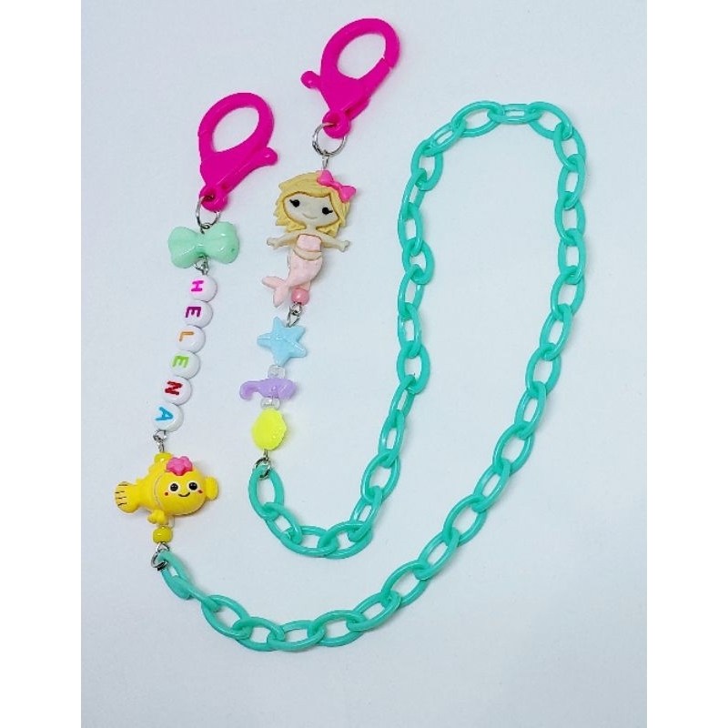 Kalung Masker Anak dengan Nama/ Kalung Masker Anak Inisial