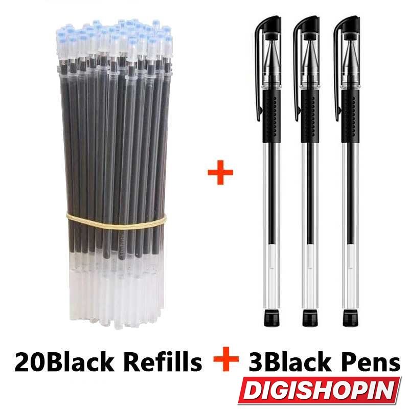 

Pulpen Gel 0.5mm Isi Ulang dengan Tinta Refill 20 PCS