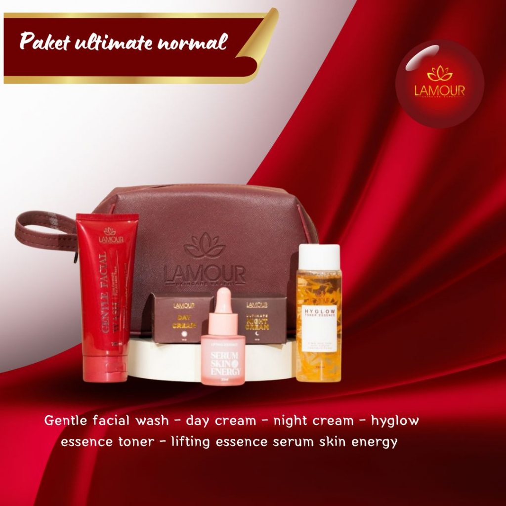 PAKET ULTIMATE NORMAL TO OILY SKIN - LAMOUR SKINCARE HALAL - WAJAH GLOWING - PENGHILANG FLEK - BEKAS