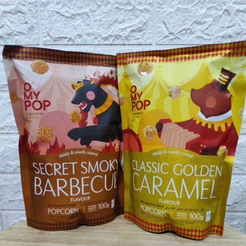 

Popcorn OMYPOP 100gr, tersedia 2 rasa Barbecue dan Caramel