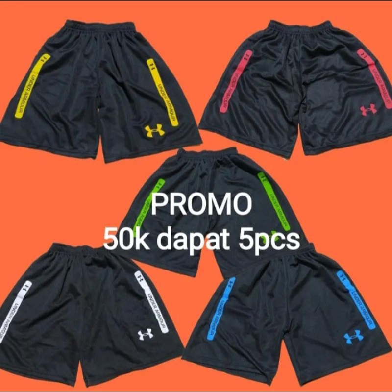 CELANA PENDEK || 50 rb dapat 5 pcs || BOXER MURAH || UNDER ARMOUR