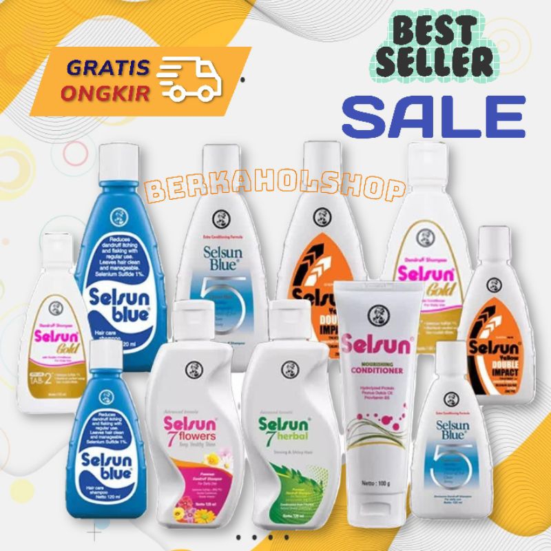 SELSUN Shampoo conditioner all series/shampo anti ketombe