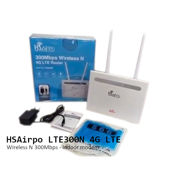 Modem 4G LTE HSAirpo LTE300N Wireless N Modem Router 300Mbps all operator modem indoor