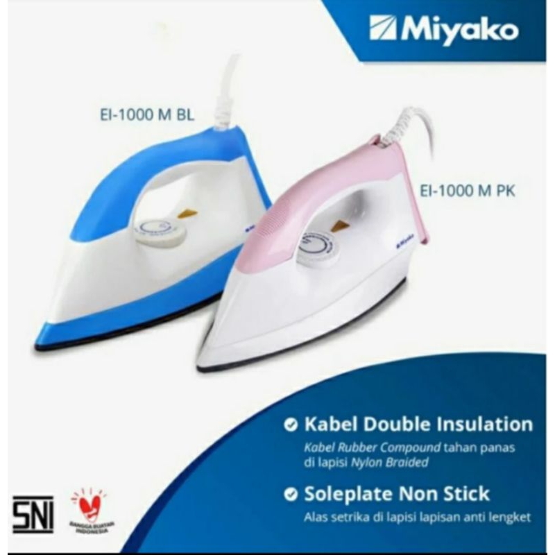 setrika listrik/setrika Miyako/setrika baju