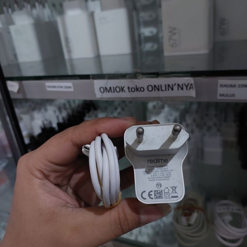 Charger Realme Narzo 50A copotan Second mulus bawaan hp garansi keaslian