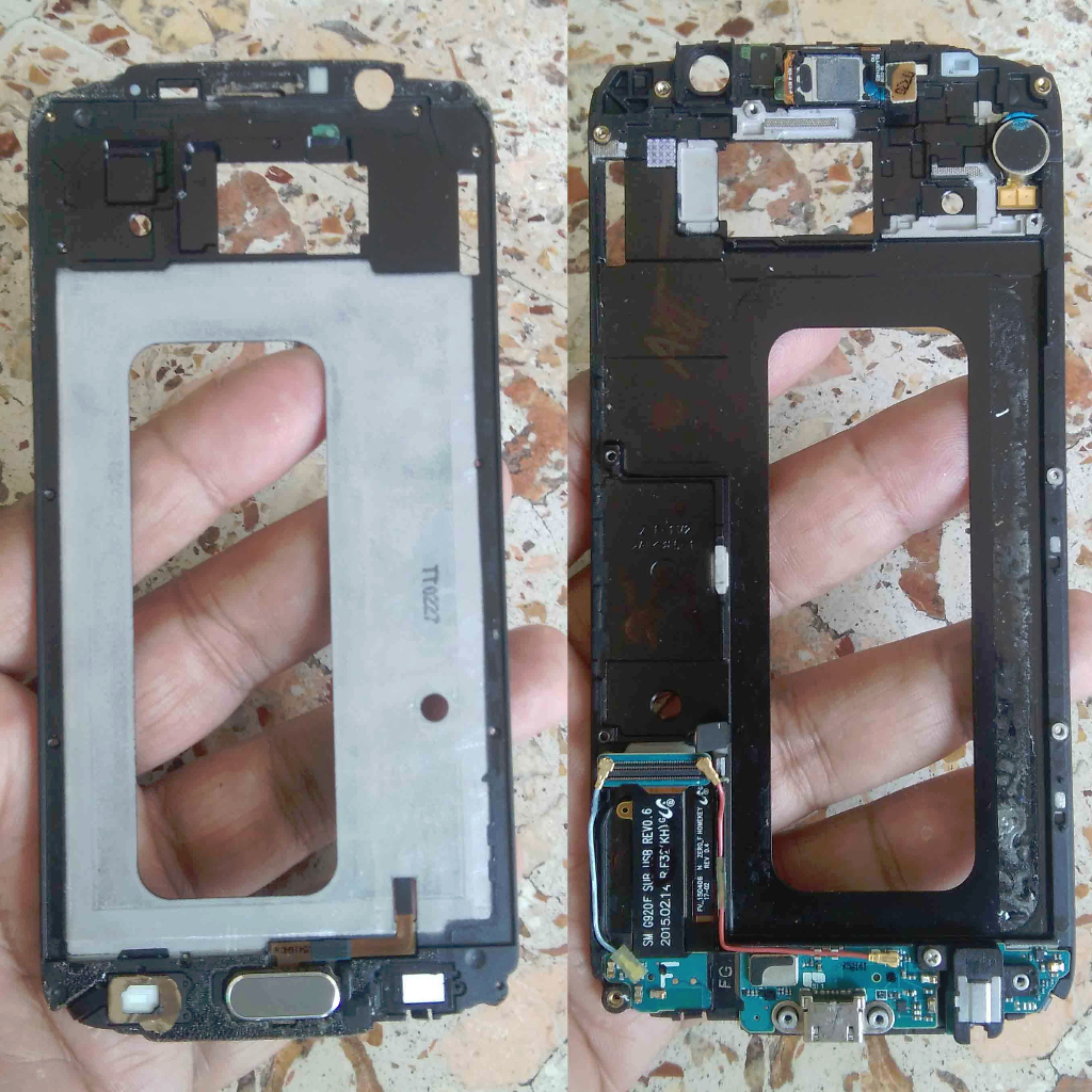 Tatakan LCD Samsung Galaxy S6 SM G920F Frame Bezzel Original Samsung S6 SM-G920F Tulang Tengah Samsu