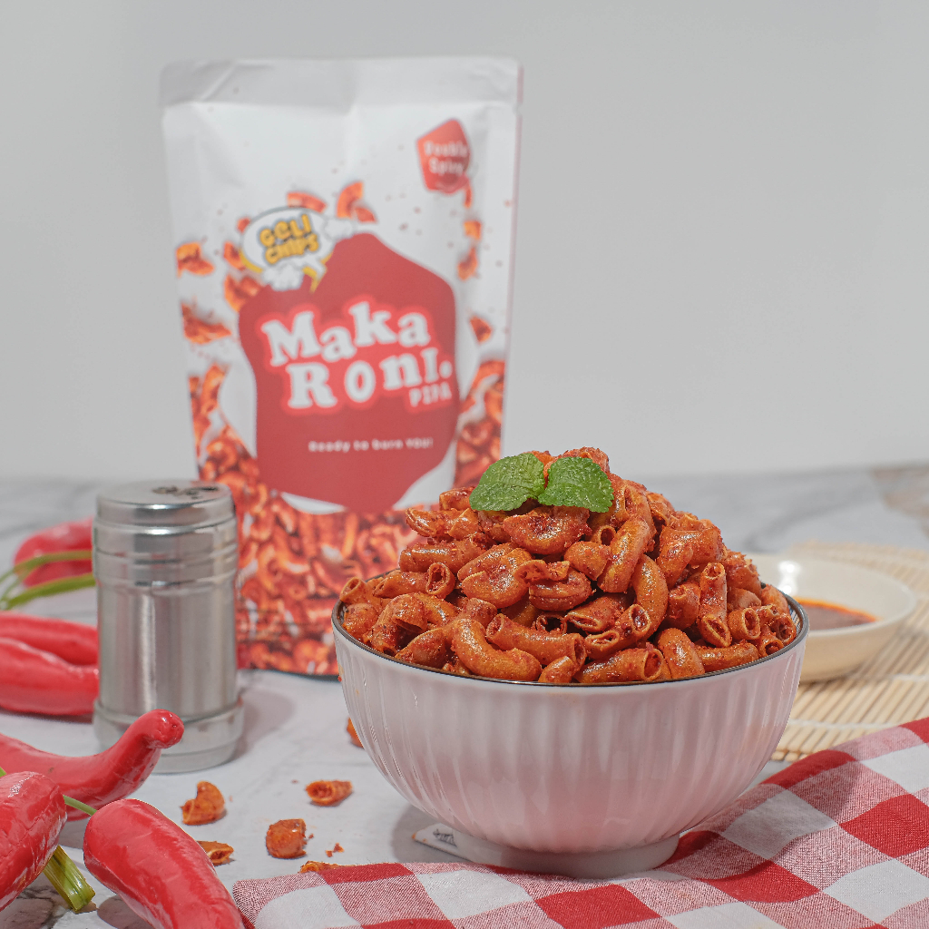 

Navi_Lezatoz Geli Chips - Makaroni Pipa Double Spicy Rasa Ekstra Pedas Gurih 65Gr