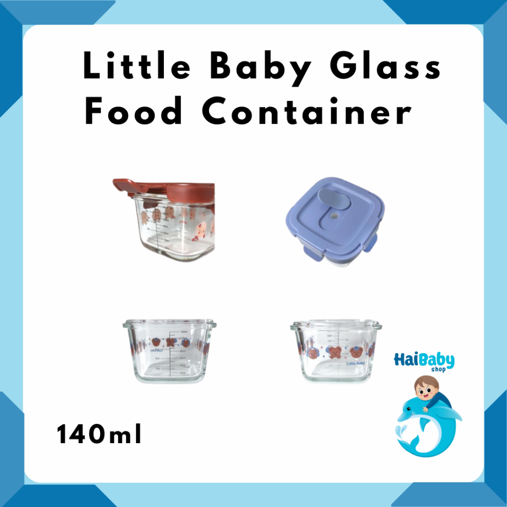 Little Baby Glass Food Container Borosilicate Glass Container Set 3 pcs 140mL