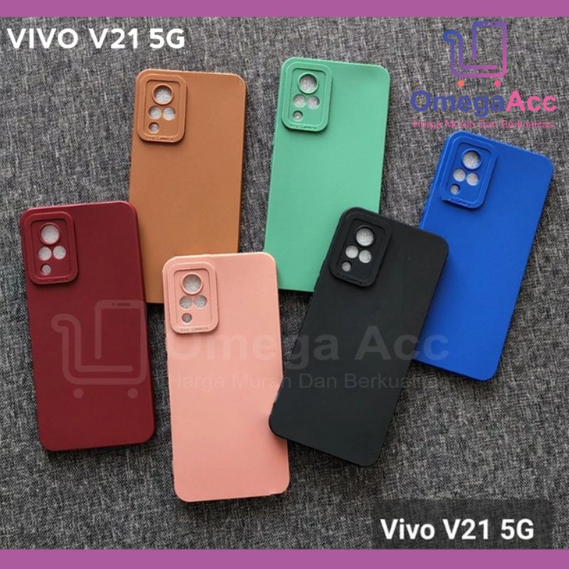 Softcase macaron pro camera Vivo V21 5G/V21 4G Case Silicon pelindung camera