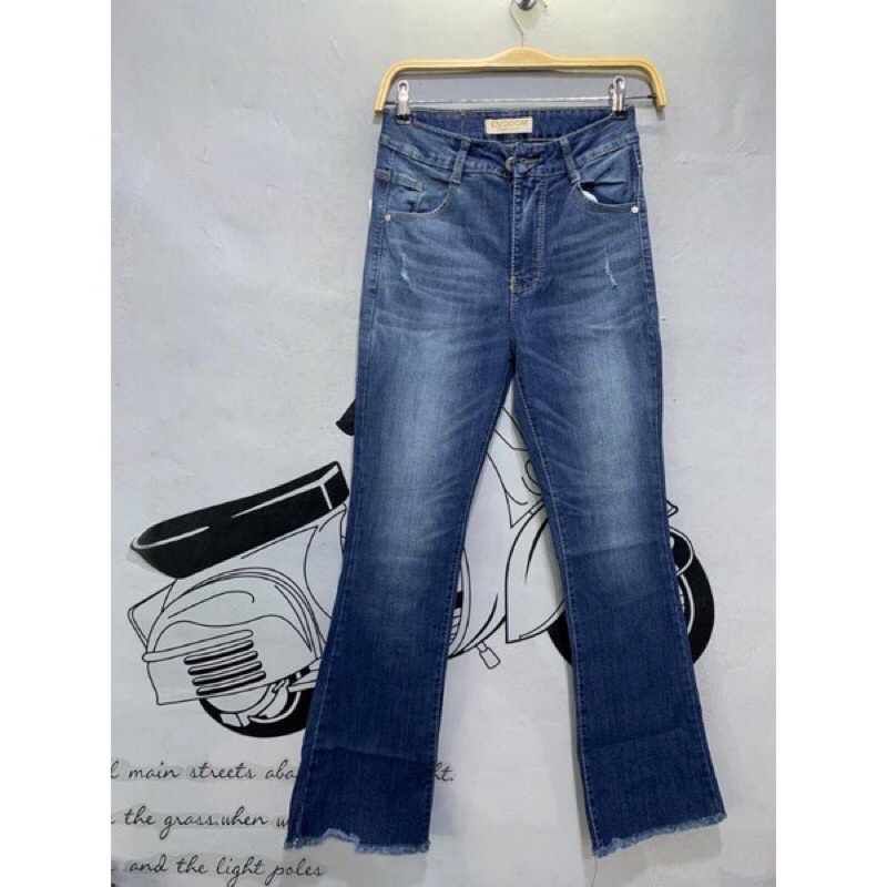 CELANA JEANS CUTBRAY WANITA EVODOM BOOTCUT IMPOR