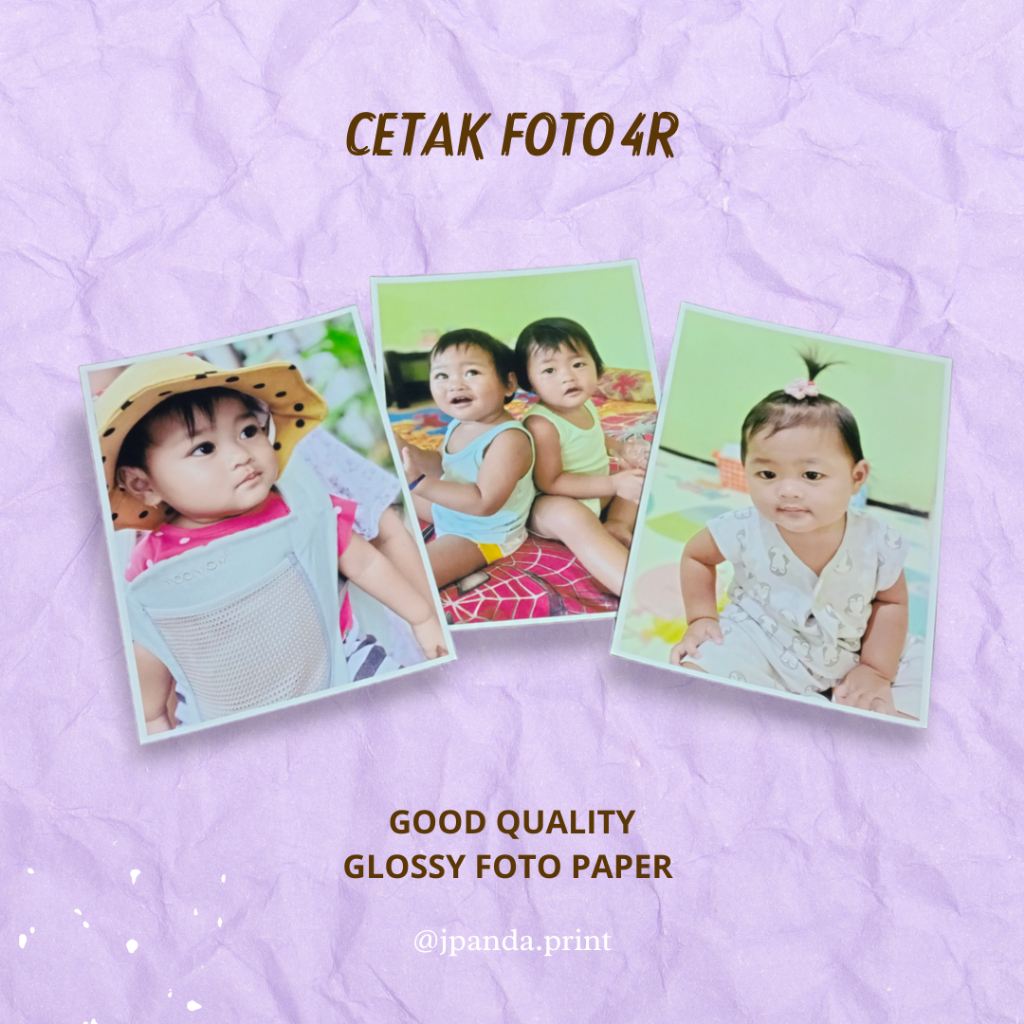 CETAK FOTO 4R BAHAN BERKUALITAS GLOSSY/MENGKILAP SUDAH LAMINASI