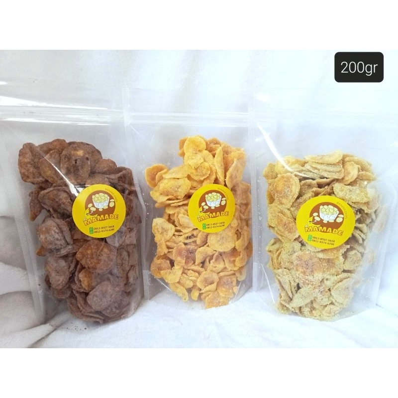 

Keripik Pisang 200gr Coklat, Matcha, Creamy Milk - BananaChips Mamade