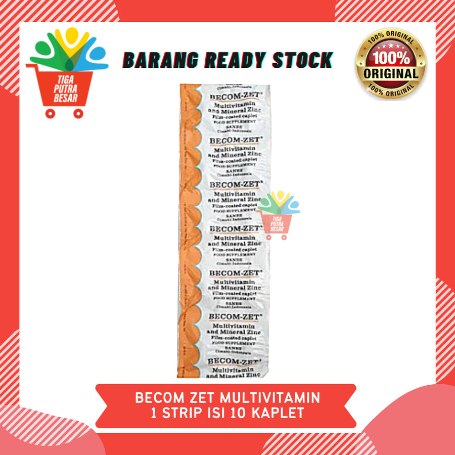 BECOM ZET 1 STRIP ISI 10 KAPLET / MULTIVITAMIN