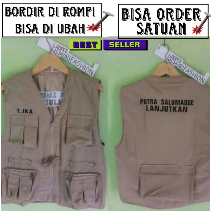 CUSTOM BORDIR BISA SATUAN ROMPI LAPANGAN / ROMPI TACTICAL /ROMPI