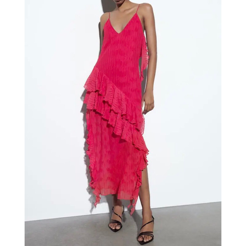 Zara original pleated party dress