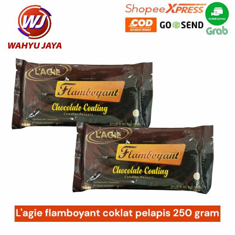 

L'agie flamboyant coklat pelapis 250 gram