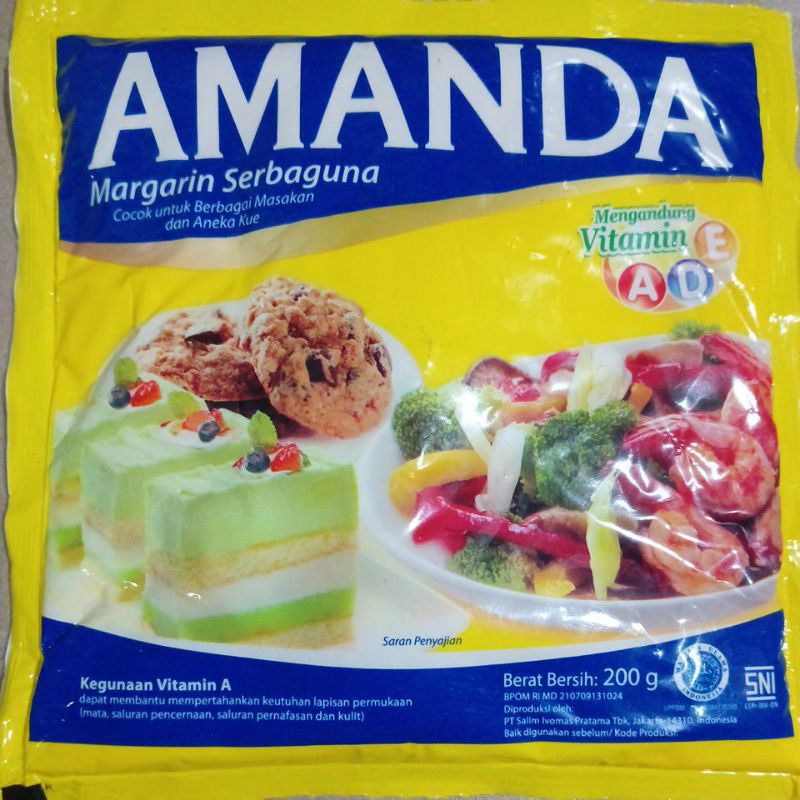 

Margarin Serbaguna Amanda 200 gr