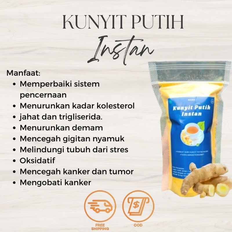 

Ekstrak Kunyit Putih Instan / Minuman Serbuk Kunyit Putih Tanpa Ampas