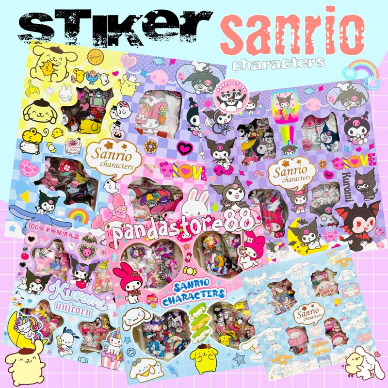 

Stiker Premium Waterproof book sticker sanrio aesthetic 32 Lembar