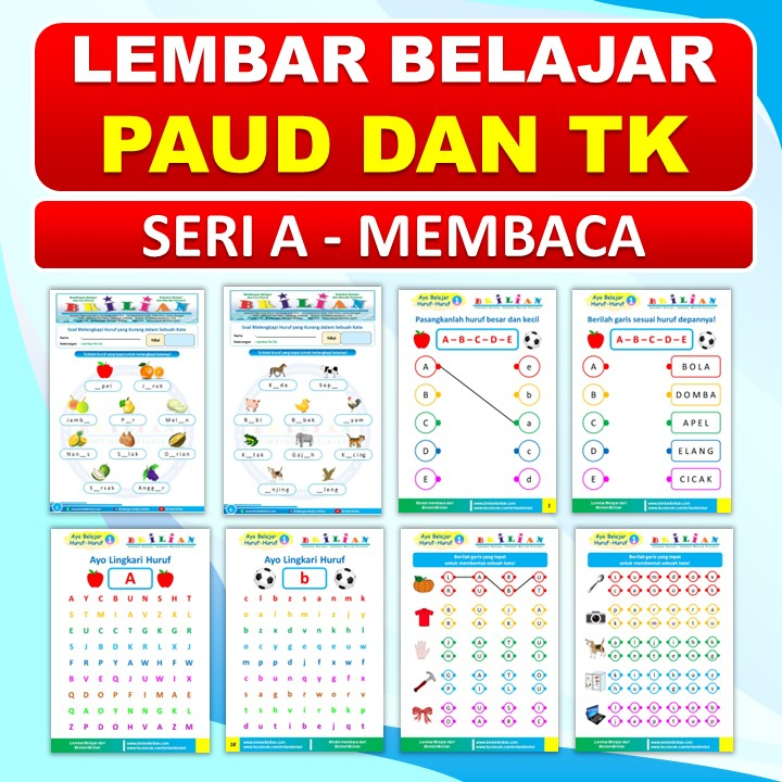 

Lembar Belajar PAUD dan TK Seri Membaca