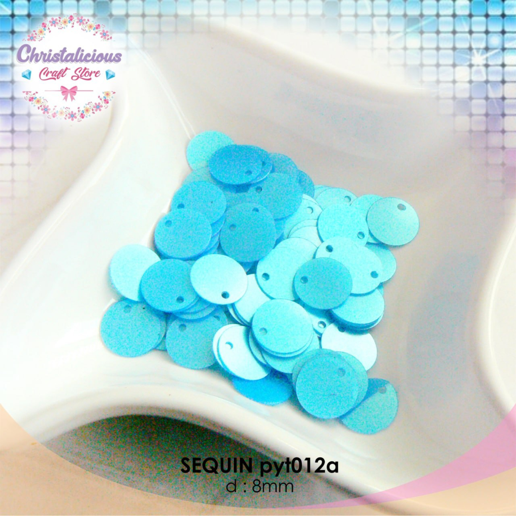 Payet bulat 8mm, Sequin bulat 8mm, Borci bulat 8mm