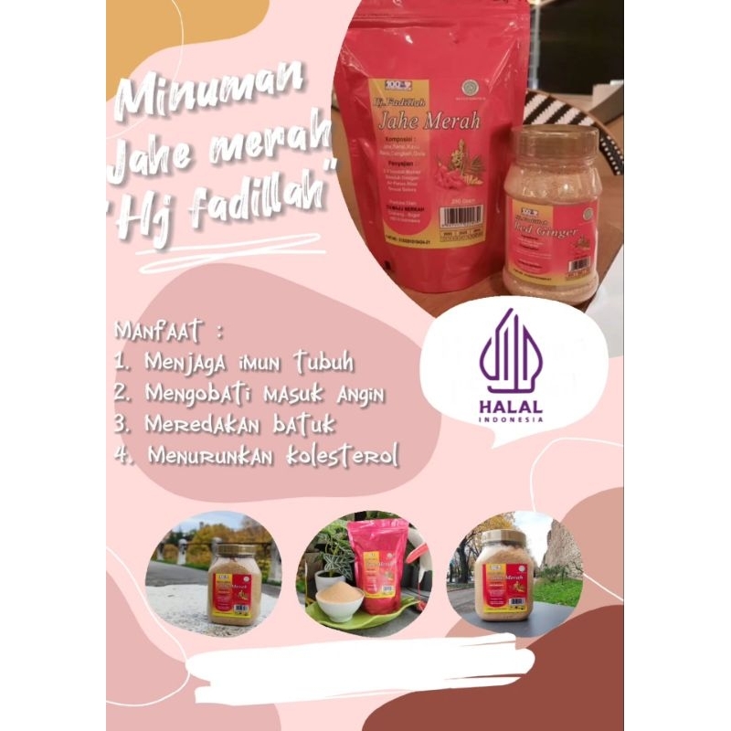 

Minuman Jahe Merah Instan Bubuk Hj Fadillah 250gram