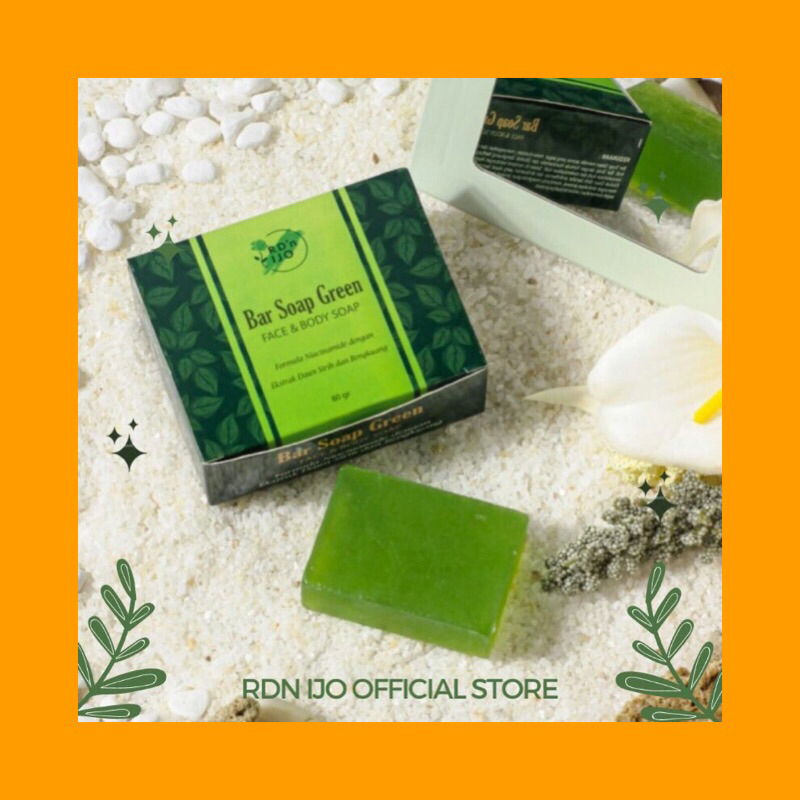 bar soap green RDN IJO sabun wajah rdn ijo sabun batang rdn ijo