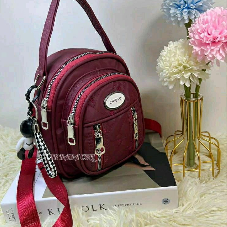 Tas Ransel Chibao plipit resleting multifungsi free boneka