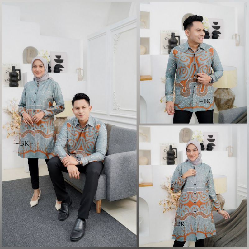 TUNIK BATIK MODERN ATASAN BATIK WANITA BAJU BATIK SERAGAM RESMI KANTOR STYLE BATIK MODERN SIZE M L XL XXL XXXL TERBARU || BatikSP