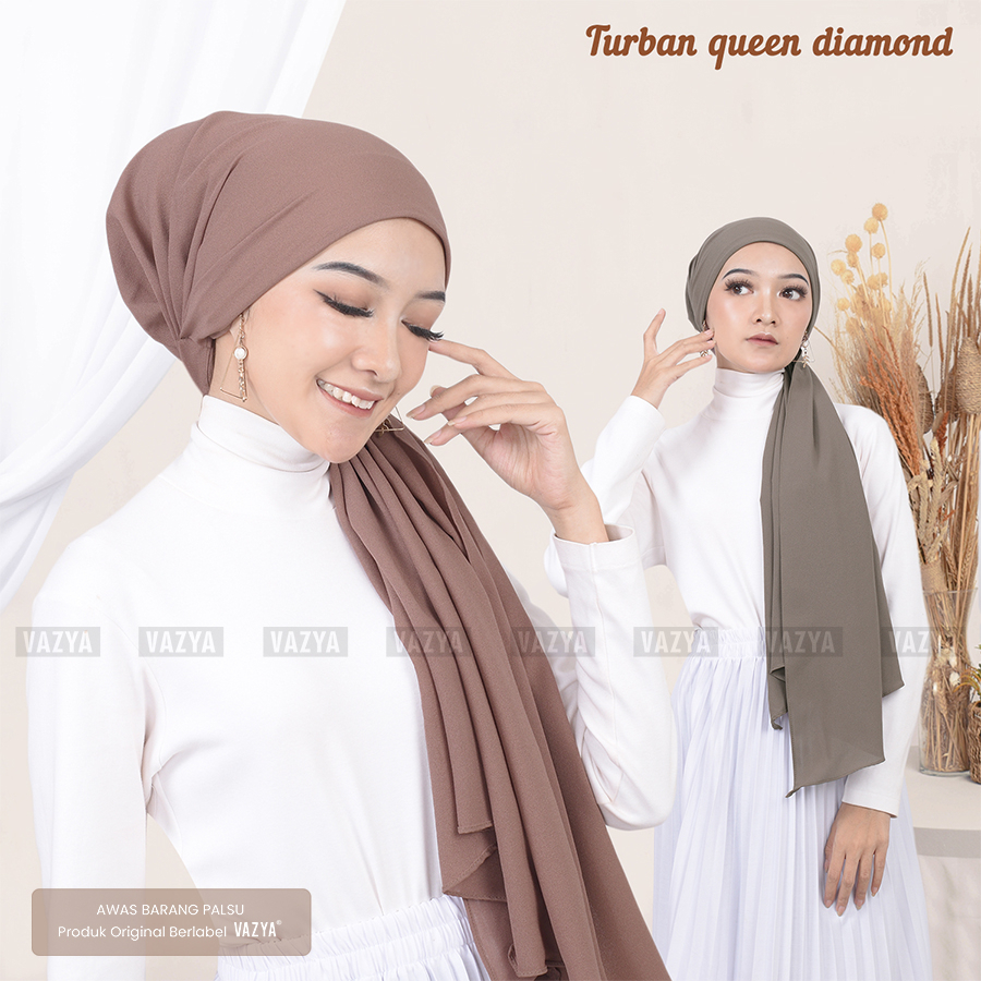 Turban Instan Pesta Dewasa / Turban Instant Queen Diamond / Hijab Modis Turban Instan