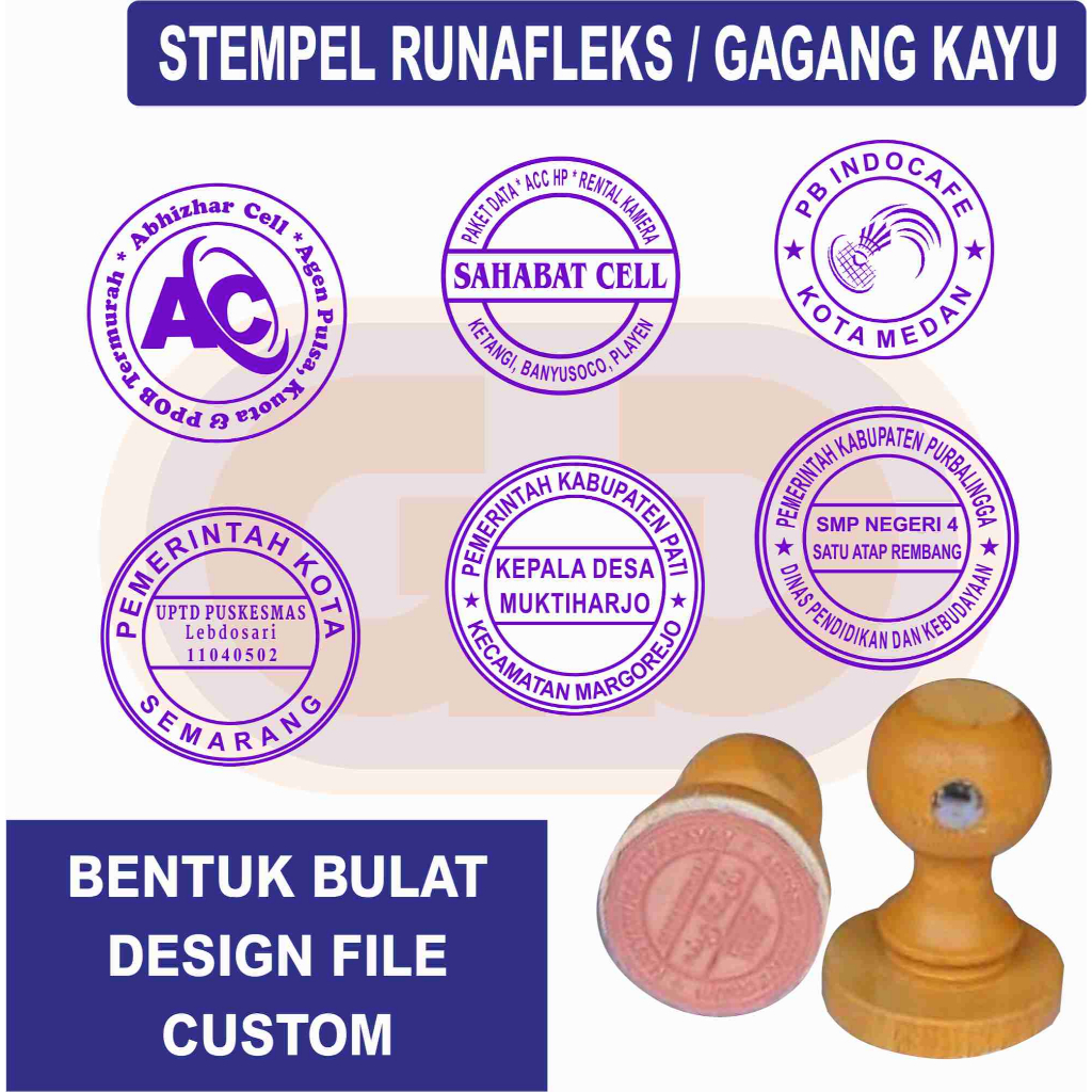 

Stempel Custom Biasa Gagang Kayu Bulat