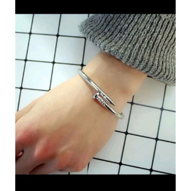 READY SIAP KIRIM gelang bangle model paku asli titanium
