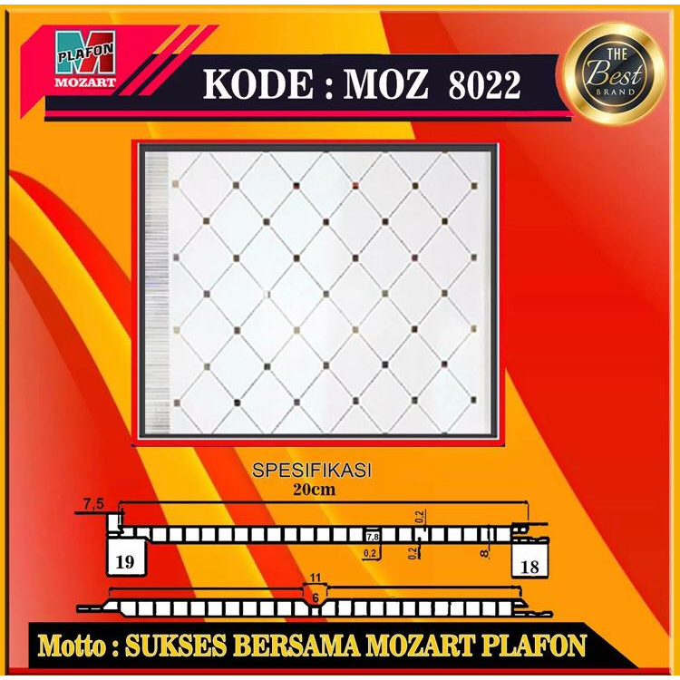 PVC MOZART PLAFON MOZ 8022