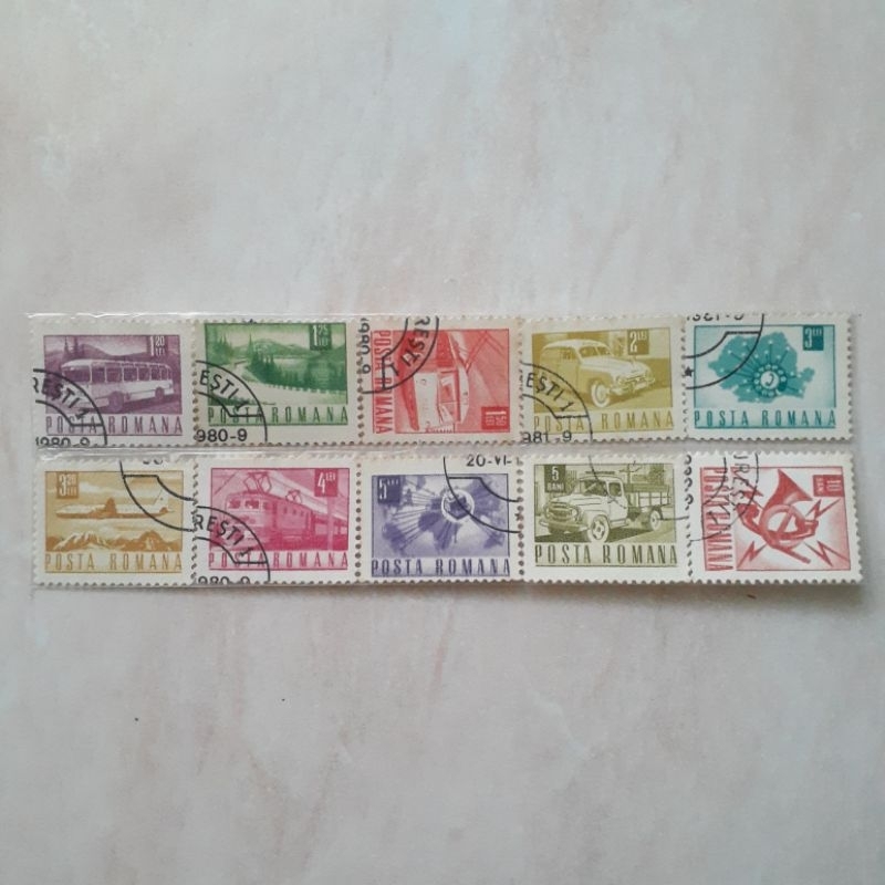 

Perangko Rumania Postal and Transport Tahun 1968-1971 set 10pcs