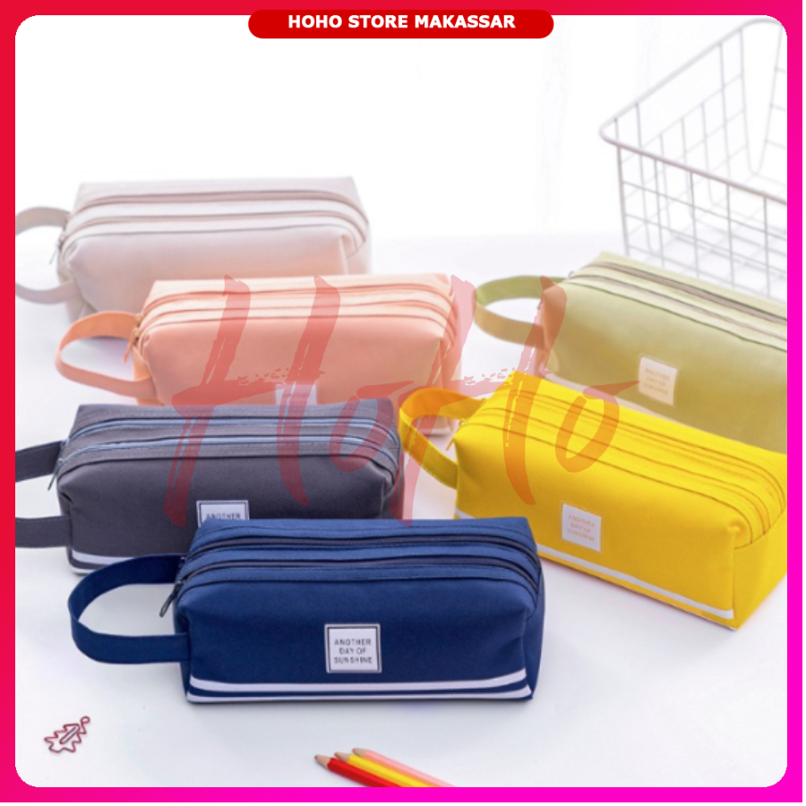 

Kotak Pensil Tempat Pensil Motif Polos Warna Pastel Pensil Case Anak Sekolah Remaja ATK - T4P3