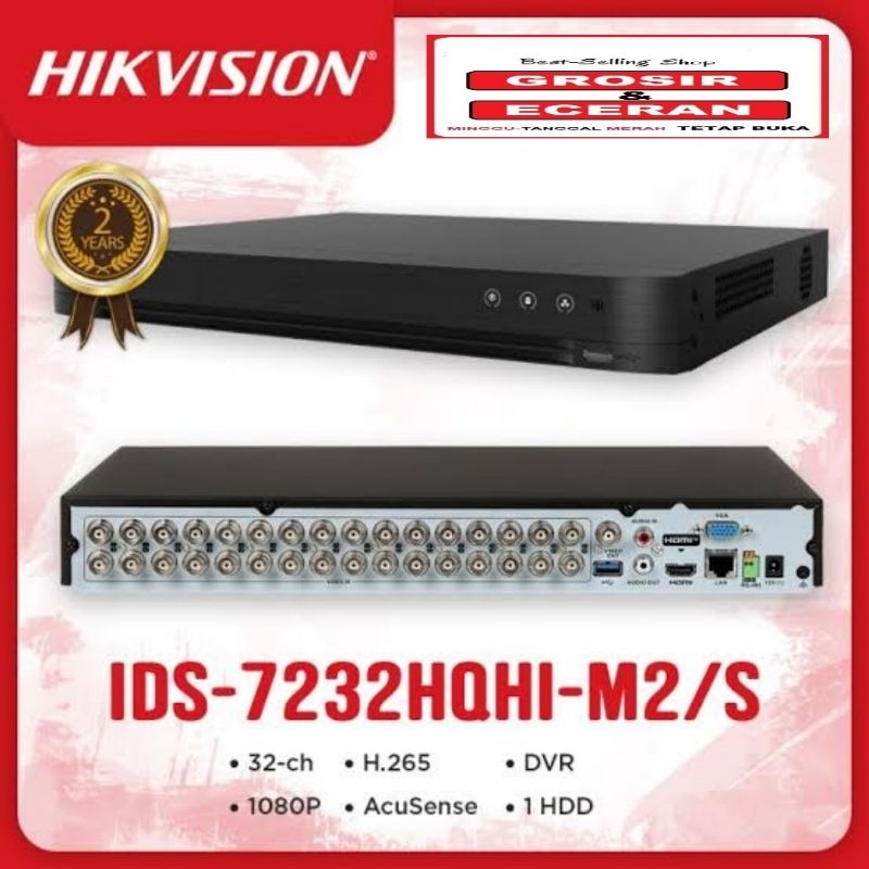 DVR 32CH HIKVISION IDS-7232 HQHI M2S SUPPORT CCTV HIKVISION 5MP DAN AUDIO SERIES 32 CHANNEL