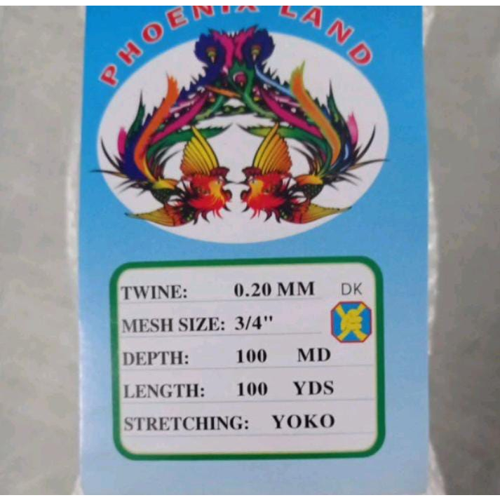 Jaring senar jaring ikan/ jaring burung/ jaring sawah 0.20 100x100 yoko