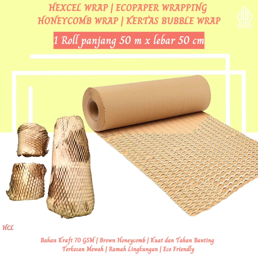 

Hexcel Bubble Wrapp Pembungkus Paket Ramah Lingkungan (H-C-L)