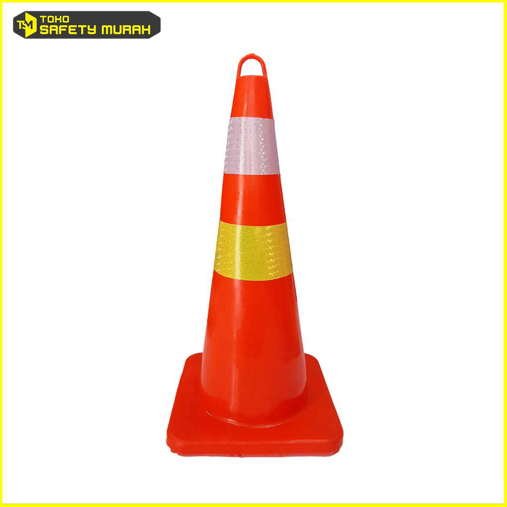

Kerucut Jalan Lalu Lintas 70cm / Segitiga Pembatas Jalan / Safety Traffic Cone Rubber 70 Cm Orange