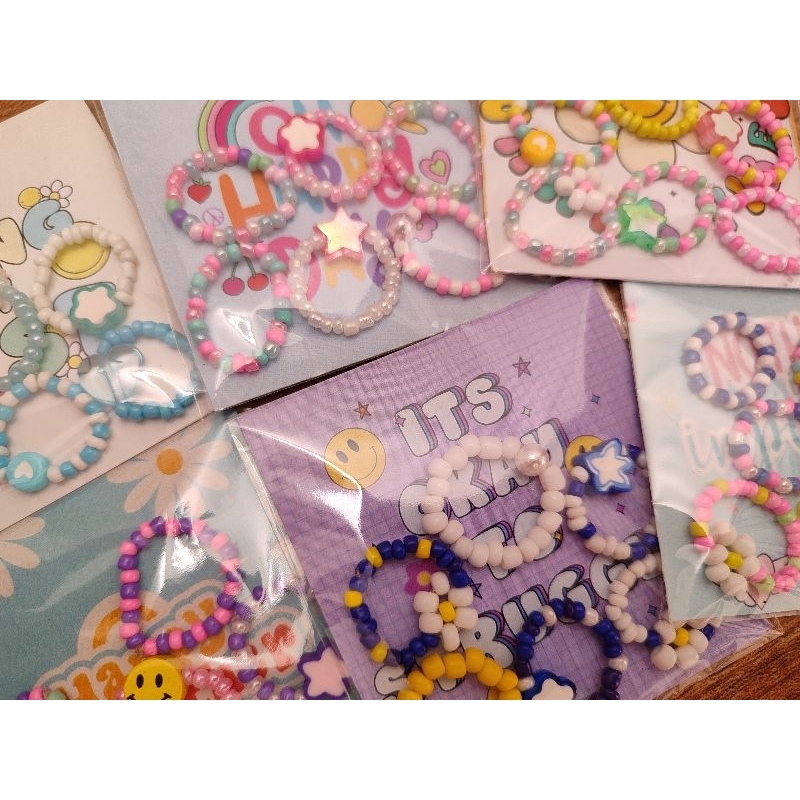 New Arrival Cincin Manik manik (1SET ISI 6PCS) | Ring beads | Cincin Manik | Cincin korean style | C