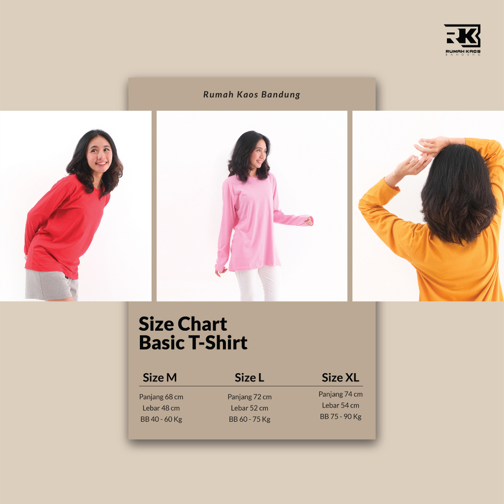 KAOS POLOS LENGAN PANJANG COMBED 30S PREMIUM