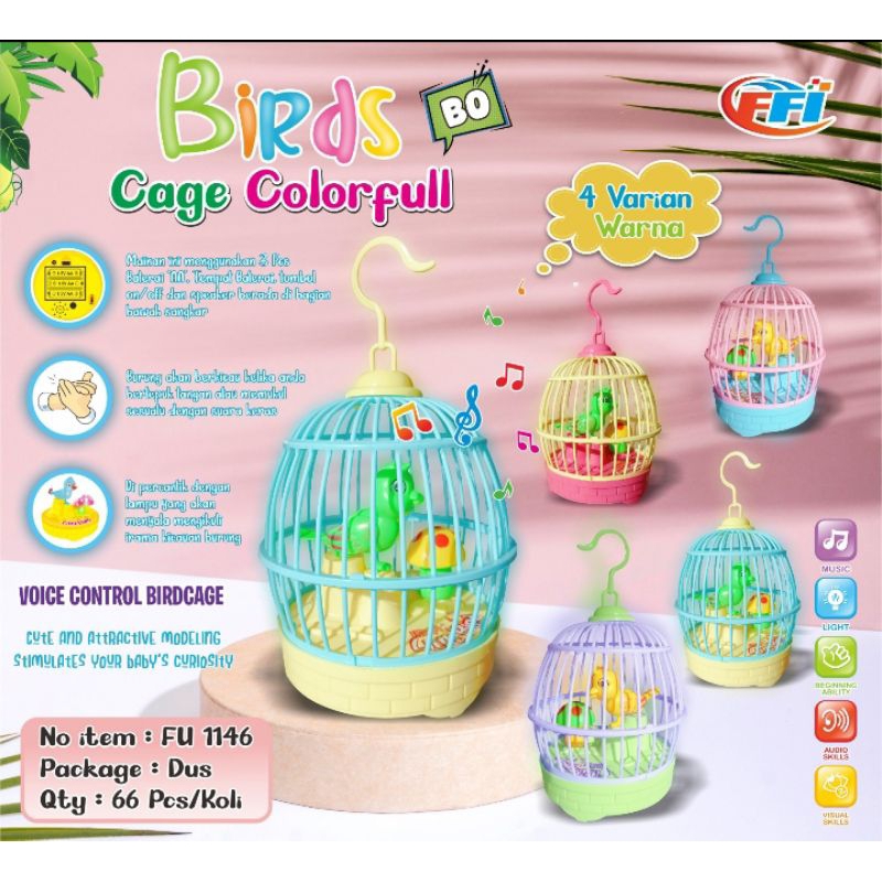 Mainan anak burung dalam sangkar bersuara mainan anak burung burung