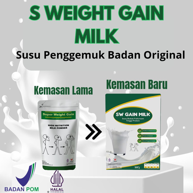 

Super Weight Gain Milk 200 g | Susu Penambah Berat Badan Penggemuk